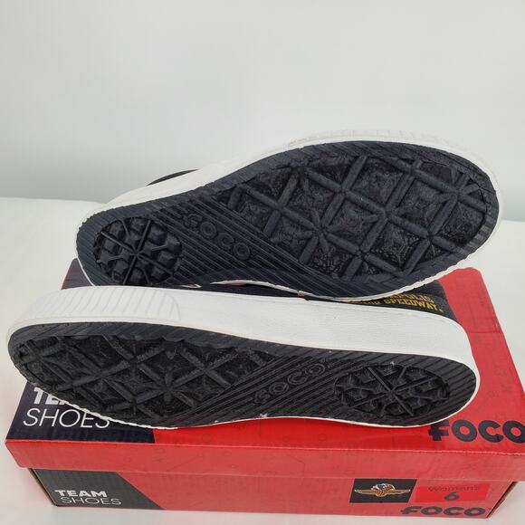 Foco Size 6 Indy Motor Speedway Wing Wheel Flag Glitter Canvas Slip On Shoes New - Picture 7 of 11